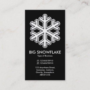 Big Snowflake - Schwarz (Gold Card) Visitenkarte