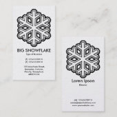 Big Snowflake - Weiß (Gold Card) Visitenkarte (Vorne/Hinten)
