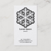 Big Snowflake - Weiß (Gold Card) Visitenkarte (Rückseite)