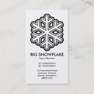 Big Snowflake - Weiß (Gold Card) Visitenkarte