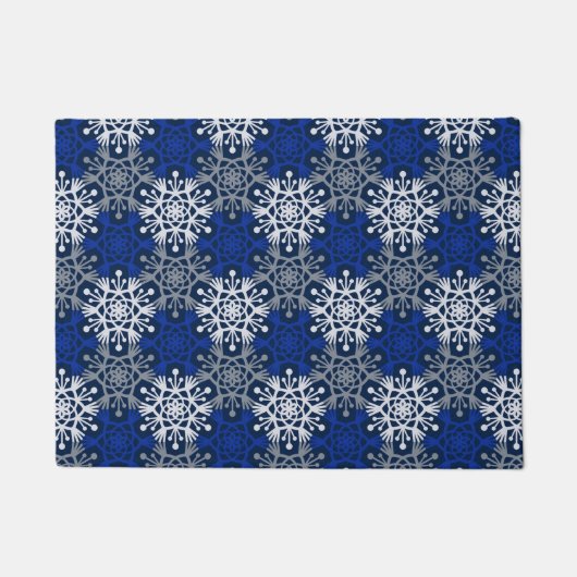 Big Snowflakes Mod Winter Door Mat Fußmatte (Vorderseite)