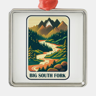 Big South Fork River Tennessee Kentucky Farben Ornament Aus Metall