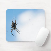 Big Spider Hanging from Web Mousepad (Mit Mouse)