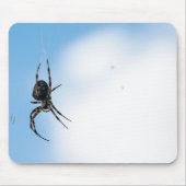 Big Spider Hanging from Web Mousepad (Vorne)