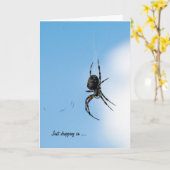 Big Spider zum Denken Karte (Gelbe Blume)