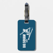 Big Squaw Maine Skier Gepäckanhänger (Rückseite vertikal)