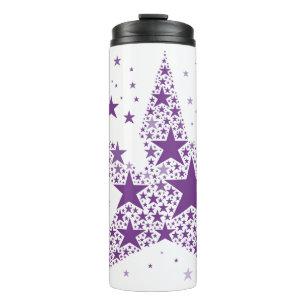 Big Star aus kleinen Sternen in Violet Lila Colo Thermosbecher
