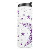 Big Star aus kleinen Sternen in Violet Lila Colo Thermosbecher (Nach links gedreht)