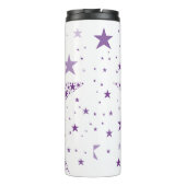 Big Star aus kleinen Sternen in Violet Lila Colo Thermosbecher (Rückseite)
