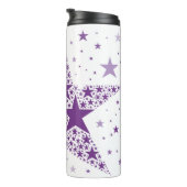 Big Star aus kleinen Sternen in Violet Lila Colo Thermosbecher (Nach rechts gedreht)