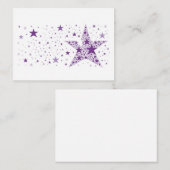 Big Star aus kleinen Sternen in Violet Lila Mitteilungskarte (Vorne/Hinten)