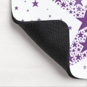 Big Star aus kleinen Sternen in Violet Lila Mousepad (Ecke)