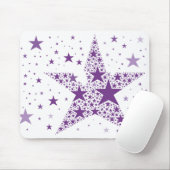 Big Star aus kleinen Sternen in Violet Lila Mousepad (Mit Mouse)
