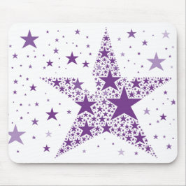 Big Star aus kleinen Sternen in Violet Lila Mousepad