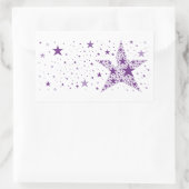 Big Star aus kleinen Sternen in Violet Lila Rechteckiger Aufkleber (Tasche)