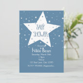 Big Star BABY SHOWER Celestial Sky Einladungen (Stehend Vorderseite)