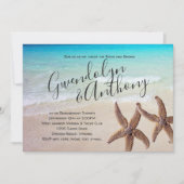 Big Starfish Couples Dusche Party Einladung (Vorderseite)