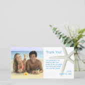 Big Starfish Custom Foto Hochzeit Danke Karte (Stehend Vorderseite)