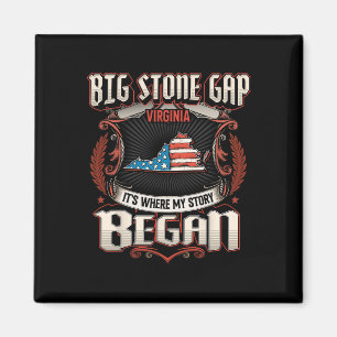 Big Stone Gap Virginia US Flag 4. Juli Magnet