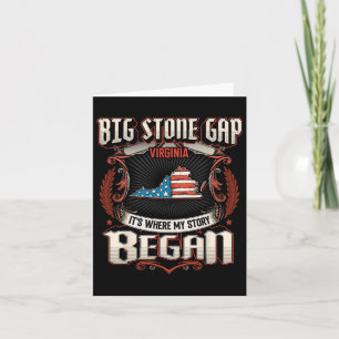 Big Stone Gap Virginia USA-Flagge 4. Juli  Karte