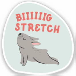 Big Stretch niedliche illustrierte französische Bu Aufkleber