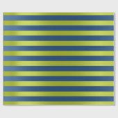 Big Stripes Lines Blue Navy Lime Green Geschenkpapier (Flach)