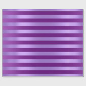 Big Stripes Lines Plum Lila Metallic Violet Geschenkpapier (Flach)