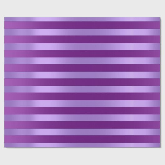 Big Stripes Lines Plum Lila Metallic Violet Geschenkpapier (Flach)
