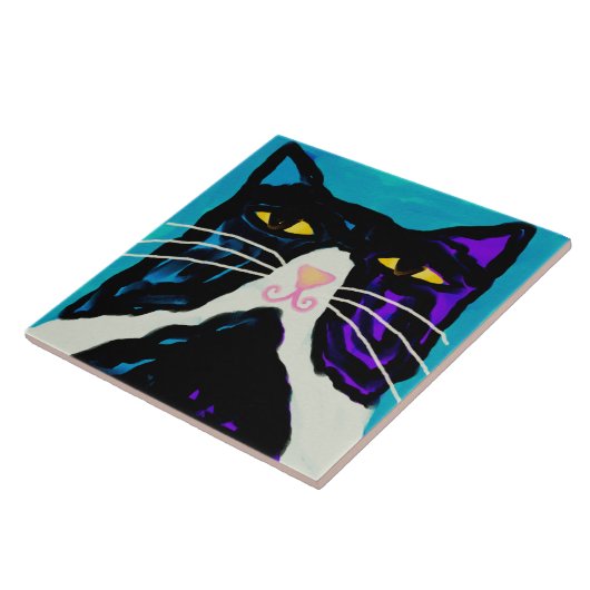 Big Stuff Abstrakt Cat Painting Fliese (Seite)