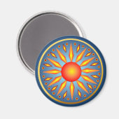 Big Summer Solstice Sun Magnet (Vorderseite/Rückseite)