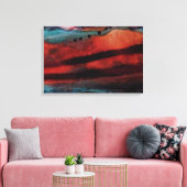 Big Sun, Dark Clouds Watercolor Leinwanddruck (Insitu (Wohnzimmer))