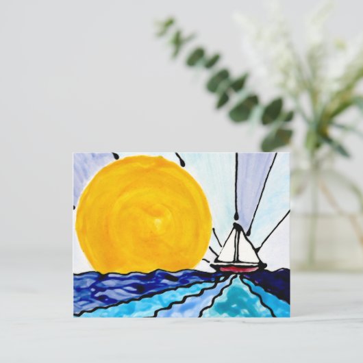 Big Sun Postkarte (Stehend Vorderseite)