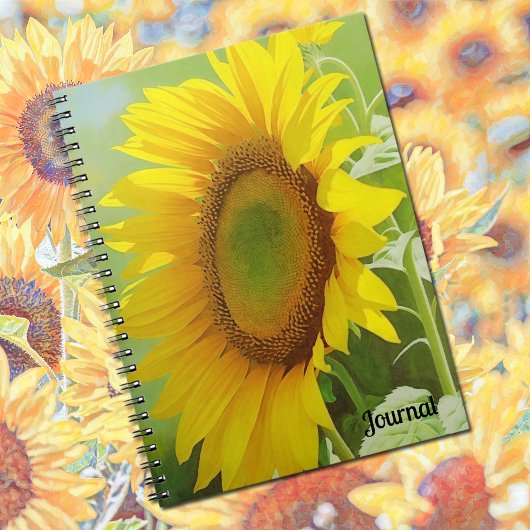 Big Sunflower Art Garden Journal Notizblock