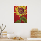 Big Sunflower bei RED Print Poster (Küche)