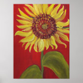 Big Sunflower bei RED Print Poster (Vorne)