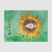 Big Sunflower Kinder sehen Wasserfarbe Grün aus Seidenpapier (Vorderseite)