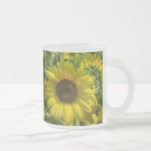 Big Sunflower Mattiert Glass Tasse