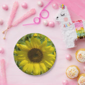 Big Sunflower Paper Plate Pappteller (Party)