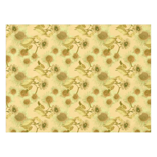 Big Sunflower Pattern Tischdecke (Vorderseite (Horizontal))