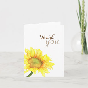 Big Sunflower Wedding Vielen Dank Dankeskarte