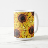 Big Sunny Sunflower Coffee Cup Tasse (VorderseiteRechts)