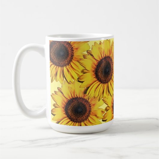 Big Sunny Sunflower Coffee Cup Tasse (Links)