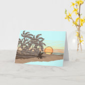 Big Sunset Grußkarten Karte (Gelbe Blume)