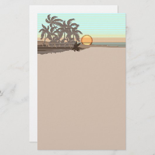 Big Sunset Hawaiian Stationary Briefpapier (Vorne/Hinten)
