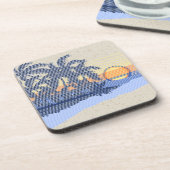 Big Sunset Hawaiian Tiki Bar Cork-gestützte Unters Getränkeuntersetzer (Linke Seite)