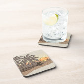 Big Sunset Hawaiian Tiki Bar Cork-gestützte Unters Getränkeuntersetzer (Rechte Seite)