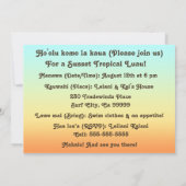 Big Sunset Luau Einladungen (Rückseite)