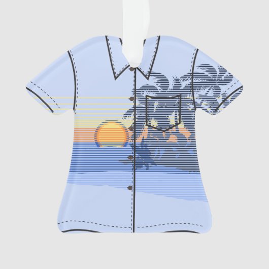 Big Sunset Strip Hawaiian Surfer Aloha Shirt Ornament (Vorderseite)