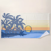 Big Sunset Strip Hawaiian Surfer - Blau Strandtuch (Vorderseite)