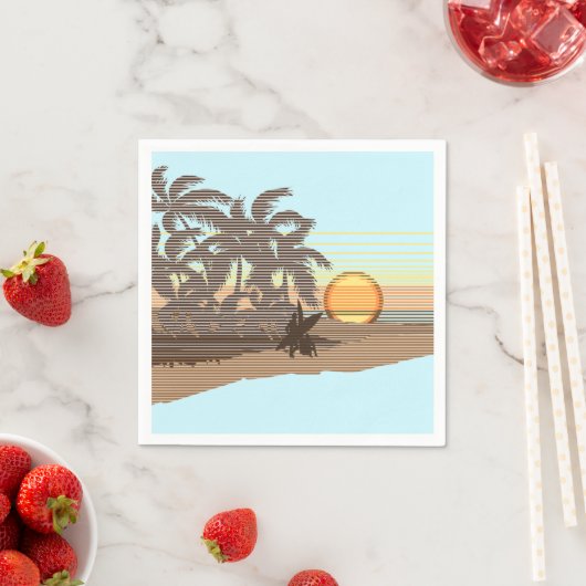 Big Sunset Strip Hawaiian Surfer Serviette (Beispiel)